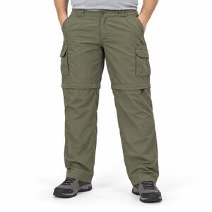 Magellan Outdoors Fish Gear Pants Mens 2XL 46x32 Green Convertible Cargo Hiking